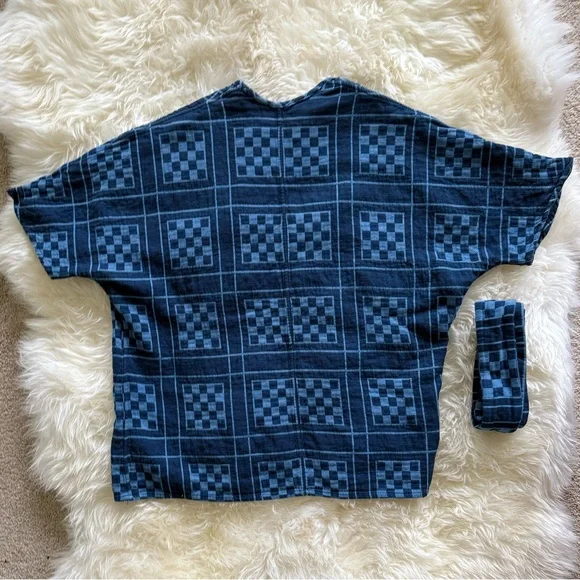 Ace & Jig Capella Jacket in Atlantis / Sail indigo denim blue cotton vguc - Picture 3 of 7